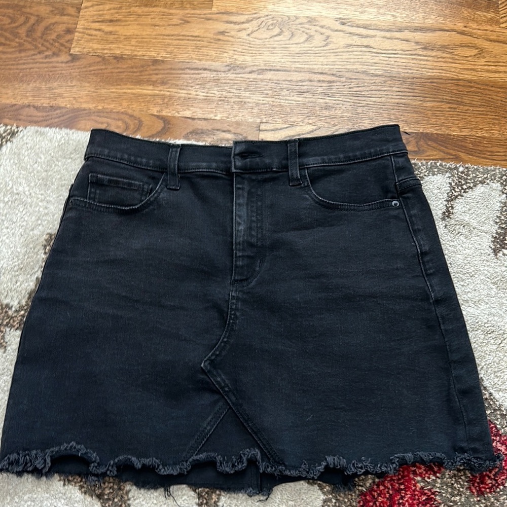 SP Black denim mini